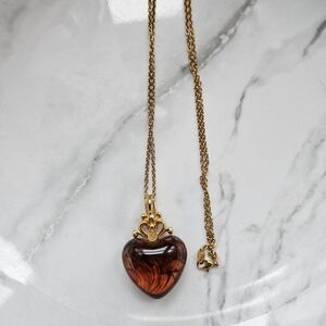 Gold Heart Pendant Necklace
